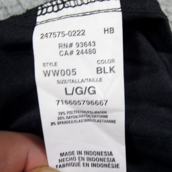 Cherokee Women's Workwear Revolution Black Mid Rise Drawstring Scrub Pants WW005 - Picture 2 of 10